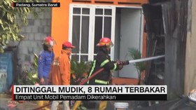 Ditinggal Mudik, 8 Rumah Terbakar