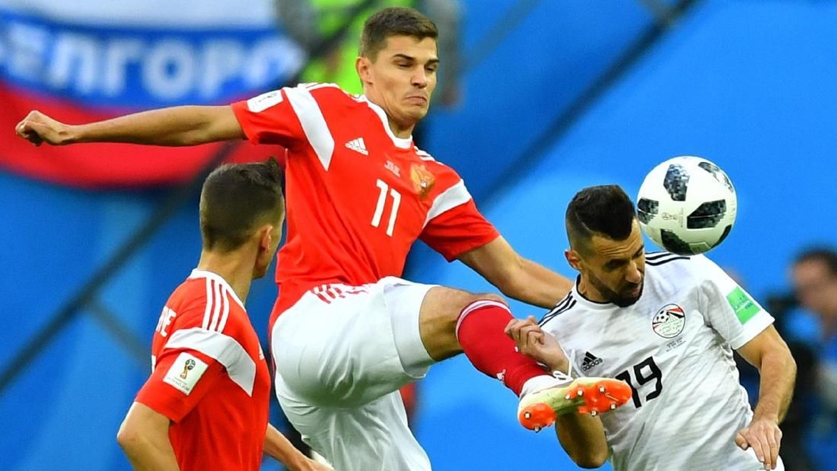 FOTO: Pesta Timnas Rusia, Kegetiran Mesir di Piala Dunia 2018