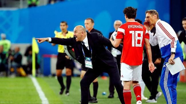Pelatih Rusia Stanislav Cherchesov sukses membawa timnya menyingkirkan Mesir dari pagelaran Piala Dunia 2018.