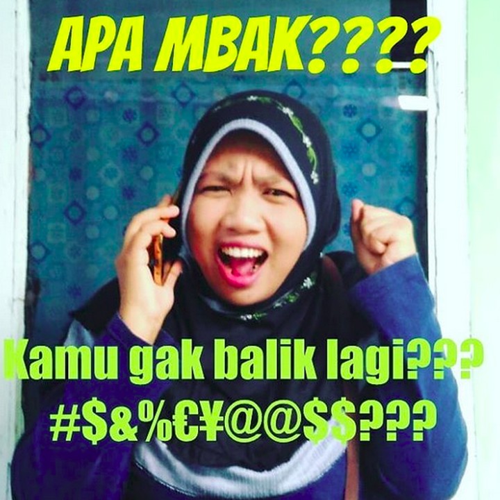<p>Bisa jadi beginilah ekspresi sebagian besar para bunda ketika tahu si mbak ART nggak balik lagi. (Foto: Instagram/ @safitri2011)  </p>