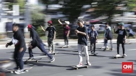 FOTO: Perayaan 'Lebaran' Skateboarders di Jakarta