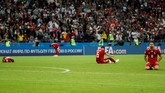 FOTO: Spanyol Raih Kemenangan Perdana di Piala Dunia 2018 Timnas Spanyol meraih kemenangan pertama di Piala Dunia 2018 setelah mengalahkan Iran 1-0 di Kazan Arena, Kamis (21/6) berkat gol Diego Costa.