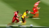 FOTO: Aksi Hazard dan Lukaku Saat Belgia Lumat Tunisia Timnas Belgia mendapatkan kemenangan kedua di Piala Dunia 2018 dengan mengempaskan Tunisia 5-2 di Stadion Spartak, Moskow.
