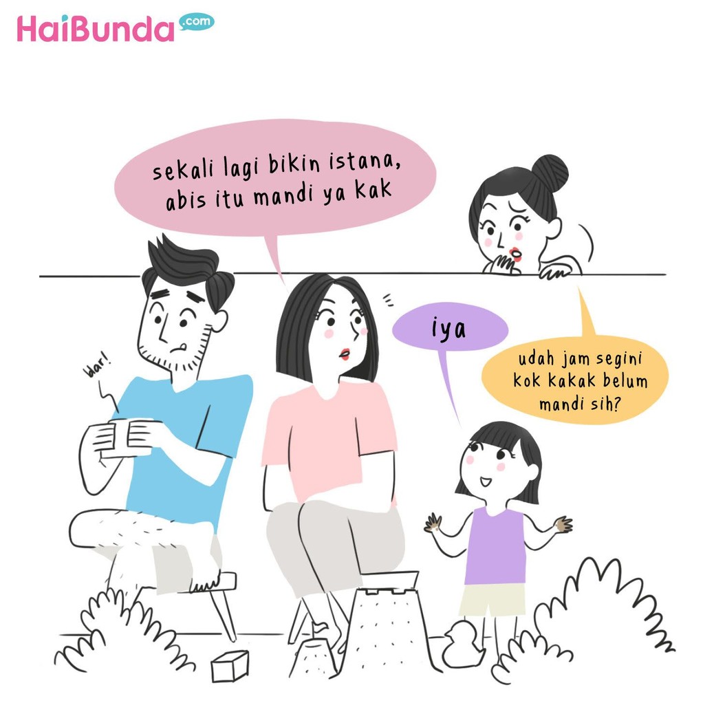 Nyinyiran tetangga kayak yang didapat bunda di komik ini emang bikin kesal ya. Bunda pernah dinyinyiri tetangga soal apa? Yuk bagikan di kolom komentar