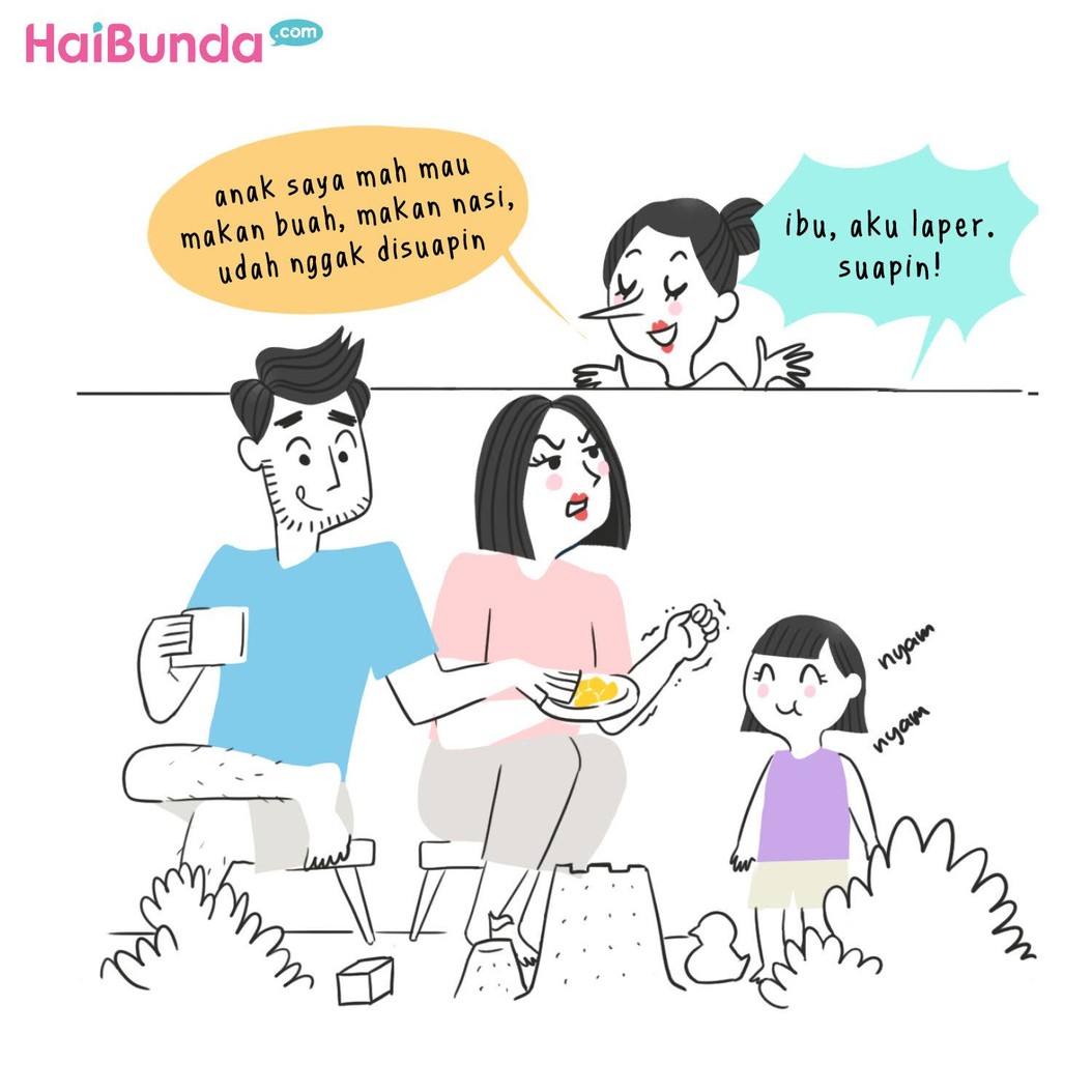 Nyinyiran tetangga kayak yang didapat bunda di komik ini emang bikin kesal ya. Bunda pernah dinyinyiri tetangga soal apa? Yuk bagikan di kolom komentar