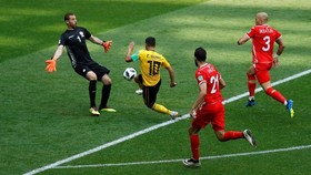 FOTO: Aksi Hazard dan Lukaku Saat Belgia Lumat Tunisia