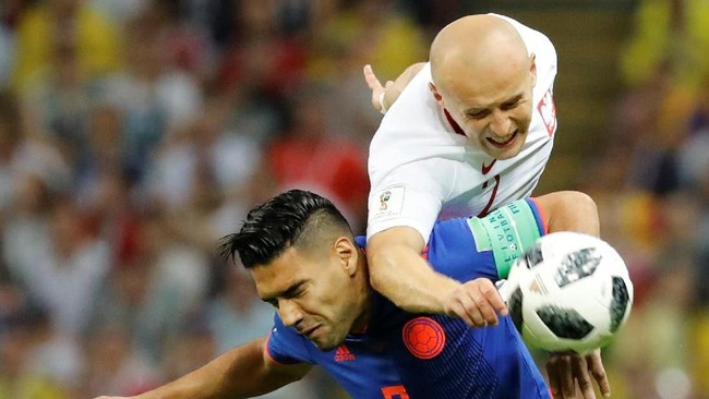 Timnas Kolombia berhasil menutup babak pertama dengan keunggulan 1-0 atas Polandia dalam laga grup H Piala Dunia 2018.