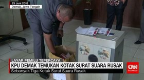 KPU Demak Temukan Kotak Surat Suara Rusak