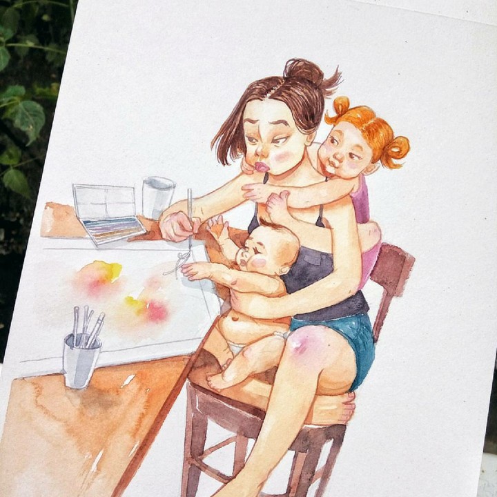 <p>Hmm, jadi ilustrasi mana yang Bunda banget? Walaupun kadang jadi ibu bikin kita lelah tapi itu bisa jadi kenangan termanis bersama anak-anak kelak ketika mereka dewasa. (Foto: Instagram/jyldyzbekova)</p>