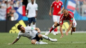 Laga Denmark vs Prancis Masuk Sejarah Piala Dunia 2018