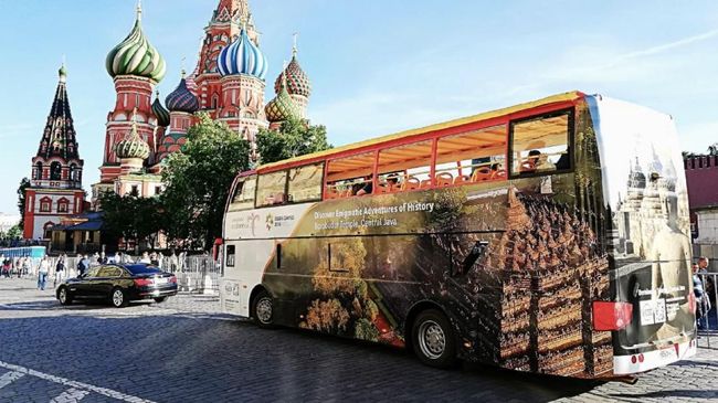 Bus Bergambar Indonesia Curi Perhatian di Piala Dunia Rusia