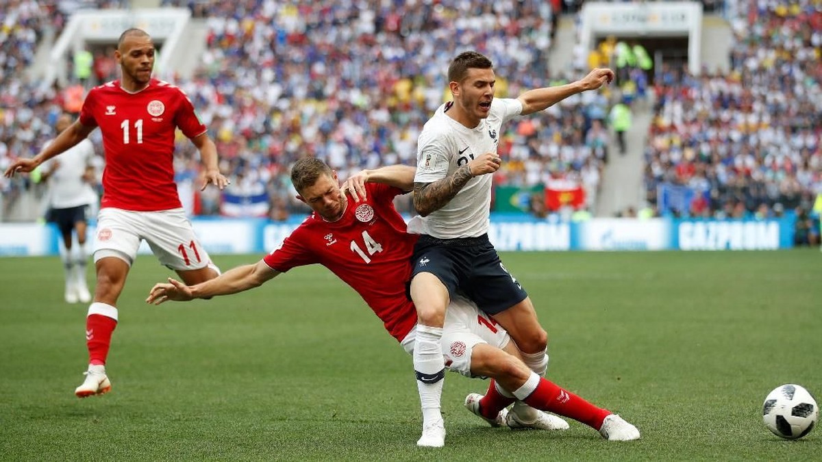 FOTO: Laga Membosankan Denmark vs Prancis