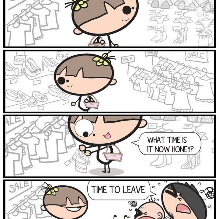 <p>Hiks. Saat mata berbinar-binar melihat barang di toko, eh si kecil rewel. (Foto: Brenda Li/ Summer Muu Comic) </p>