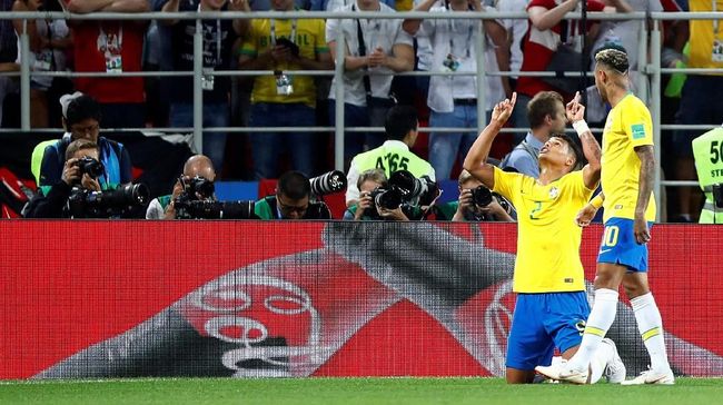 Brasil Jumpa Meksiko di Babak 16 Besar di Piala Dunia 2018