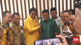 Airlangga Hartarto Temui Romahurmuziy di Kantor PPP