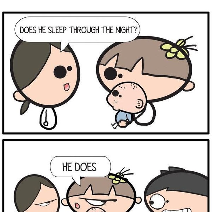<p>Ketahuan deh ayahnya tukang tidur. (Foto: Brenda Li/ Summer Muu Comic)</p>