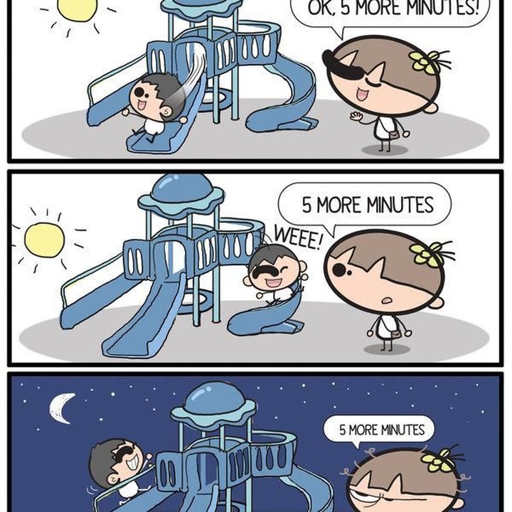 <p>Dari lima menit lagi sampai akhirnya lima jam kemudian, he-he-he. (Foto: Brenda Li/ Summer Muu Comic) </p>