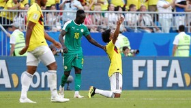 FOTO: Gol Yerry Mina Jegal Senegal di Piala Dunia 2018