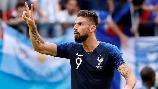 Striker timnas Prancis, Olivier Giroud, yakin bakal membobol gawang Thibaut Courtois jelang laa Les Bleus menghadapi Belgia pada semifinal Piala Dunia 2018.