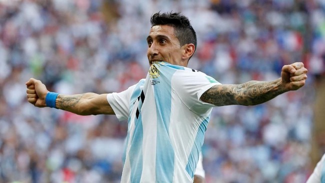Di tengah kebuntuan, Angel Di Maria mencetak gol jarak jauh dan membuat Argentina menyamakan kedudukan melawan Perancis di babak pertama.