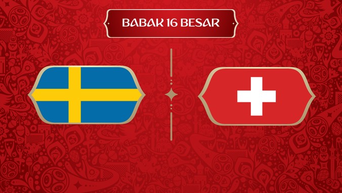 Timnas Swedia sukses lolos ke babak perempat final Piala Dunia 2018 usai mengecundangi Swiss 1-0 di Stadion Saint Petersburg malam ini WIB.