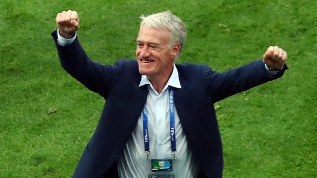Pelatih Prancis Didier Deschamps memuji mental pemainnya saat kalahkan Belgia 1-0 di babak semifinal Piala Dunia 2018 di Stadion Saint Petersburg, Rabu (11/7).