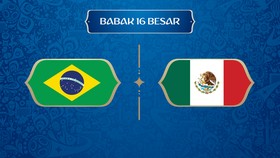 LIVE: Brasil vs Meksiko di Babak 16 Besar Piala Dunia 2018