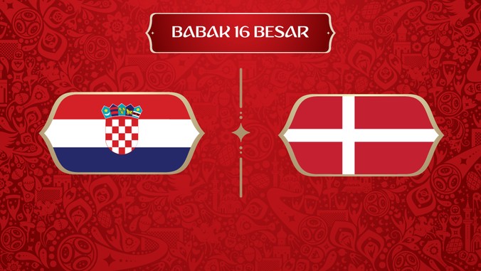 Kroasia dan Denmark berhadapan di babak 16 besar Piala Dunia 2018, live report pertandingan keempat babak 16 besar dapat Anda ikuti di sini.