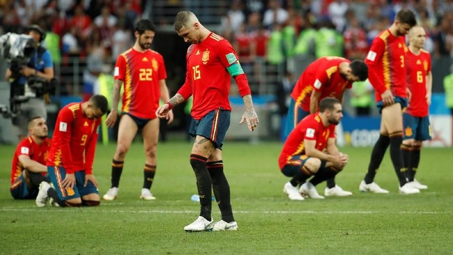Timnas Spanyol bermain seperti tidak memiliki taring saat dikalahkan Rusia di babak 16 besar Piala Dunia 2018.
