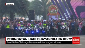 Atraksi Motor Patwal di HUT ke-72 Bhayangkara