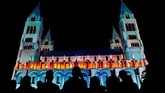 FOTO: Perayaan Seni Cahaya Kota Romawi di Hungaria Hungaria menyelenggarakan Zsolnay Light Festival yang memadukan seni pencahayaan di lokasi-lokasi bersejarah di kota warisan bangsa Romawi, Pecs.