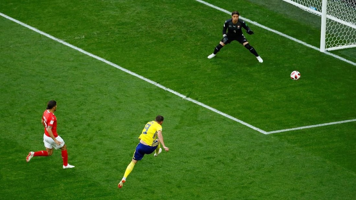 FOTO: Swedia Kubur Mimpi Swiss di Piala Dunia 2018