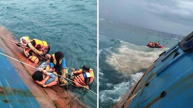 Sebanyak 253 penumpang dan 21 ABK telah dievakuasi dari kapal feri yang kandas di perairan Juanga Pulau Morotai, Selasa (8/3).