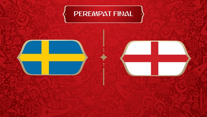 Timnas Swedia dan Inggris akan bertarung di perempat final Piala Dunia 2018. Simak menit per menit jalannya pertandingan bersama CNNIndonesia.com di sini.