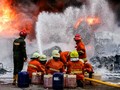 Bus Terbakar di Apron Bandara Ngurah Rai