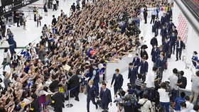 Timnas Jepang Disambut Bak Pahlawan di Bandara