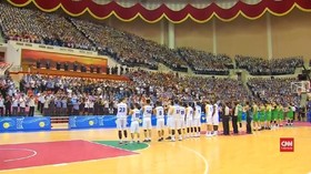 VIDEO: Pertama, Laga Basket Persahabatan Korut-Korsel