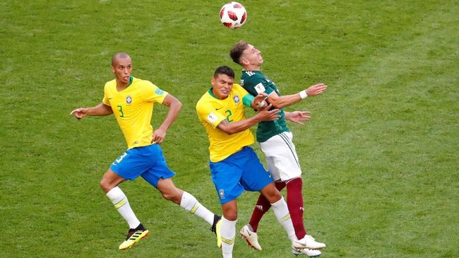 Timnas Brasil baru kebobolan satu gol di Piala Dunia 2018 jelang laga perempat final melawan Belgia di Kazan Arena, Sabtu (7/7) dini hari WIB.