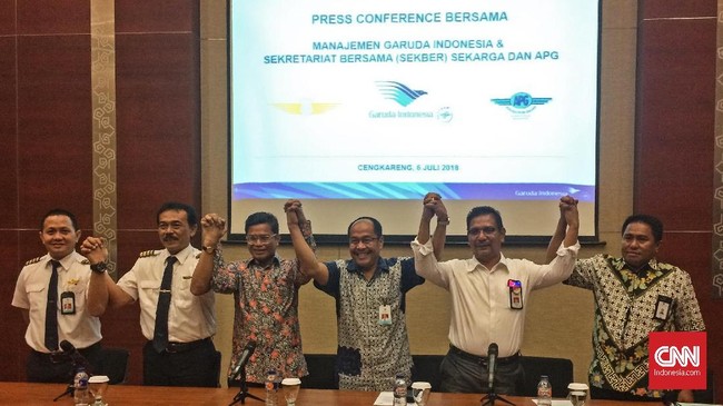 Pilot dan manajemen PT Garuda Indonesia (Persero) Tbk mencapai kesepakatan untuk membatalkan aksi mogok kerja.