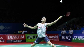 Kento Momota Singkirkan Tommy Sugiarto di Indonesia Open 2018