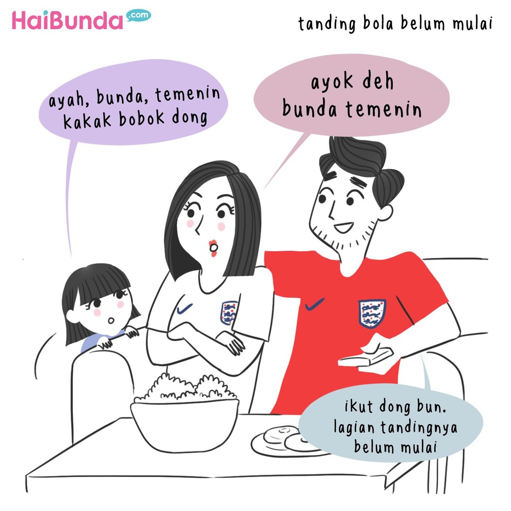 Keluarga Bunda di komik ini punya cerita seputar Piala Dunia 2018. Di keluarga Bunda, apa cerita tentang Piala Dunia 2018 yang paling mengesankan?