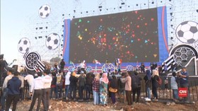 VIDEO: Keseruan Nobar Piala Dunia di Layar Raksasa