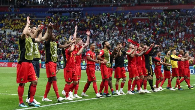 FOTO: Belgia Gagalkan Ambisi Brasil di Piala Dunia 2018