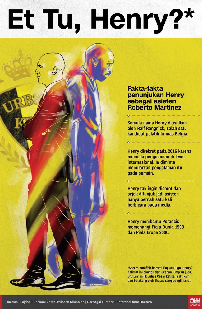 Thierry Henry adalah pencetak gol terbanyak di timnas Prancis sepanjang masa dan di semifinal Piala Dunia 2018 ini ia akan ada di bangku cadangan Belgia.