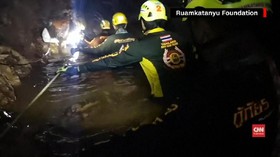 VIDEO: Hujan Lebat Ancam Proses Penyelamatan di Gua Thailand