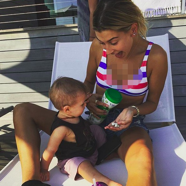 <p>Rupanya, Hailey Baldwin juga udah biasa mengajak anak-anak di sekitarnya bercanda ya. (Foto: Instagram/ @haileybaldwin)  </p>