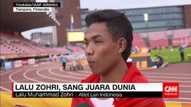 Atlet Lari Indonesia Juara Nomor 100 Meter