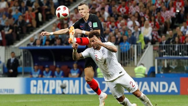 Duel antara timnas Kroasia vs Inggris haru berlanjut ke babak tambahan waktu setelah bermain imbang 1-1 di waktu normal pada semifinal Piala Dunia 2018.