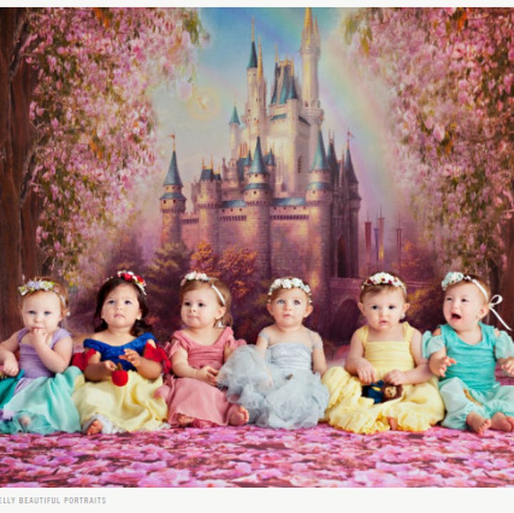 <p>Nah, ini dia bayi-bayi yang jadi Putri Disney dan kini berusia 1 tahun. Loh, kok ada yang nangis? (Foto: Belly Beautiful Potraits)</p>