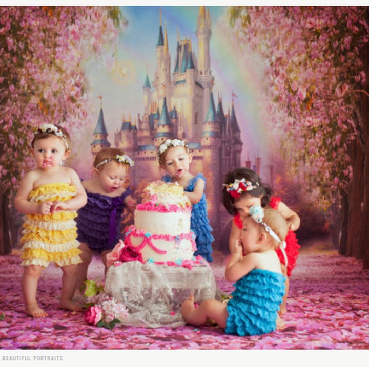 <p>Masih ingatkah Bunda dengan enam bayi baru lahir yang didandani bak putri Disney? Kini sang fotografer, Karen Marie memotret enam anak itu dengan tema yang sama. (Foto: Belly Beautiful Potraits)</p>